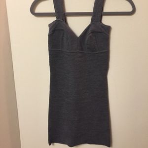 BCBGMAXAZRIA Gray Skin Tight Cocktail Dress SMALL